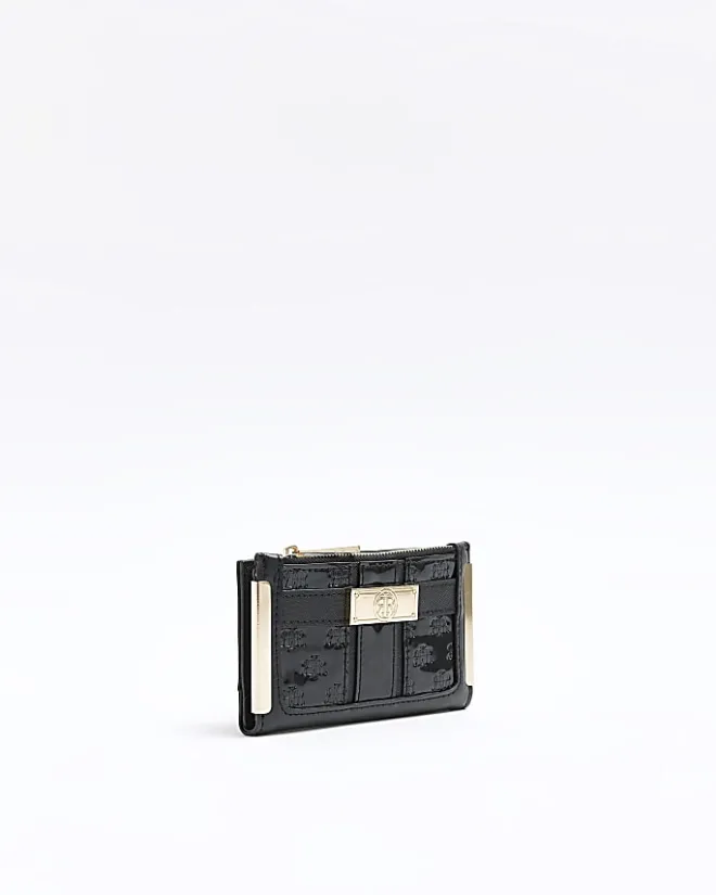 River Island embossed RI card holder Black Best