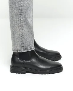 River Island faux leather chelsea boots Black Best