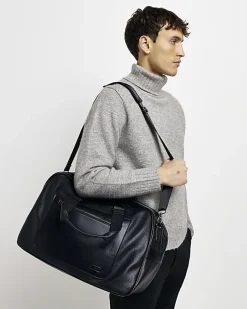 River Island faux leather holdall Black Hot