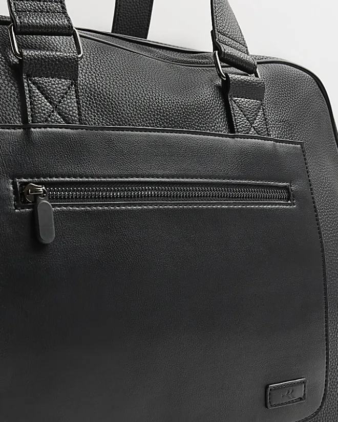River Island faux leather holdall Black Hot
