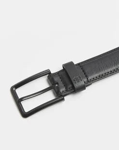 River Island faux leather smart belt Black Fashion