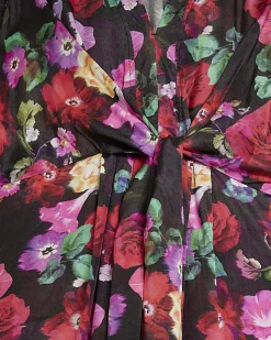 River Island floral long sleeve midi dress Black Best
