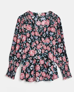 River Island floral maternity wrap top Black Online