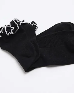 River Island frill ankle socks Black Fashion