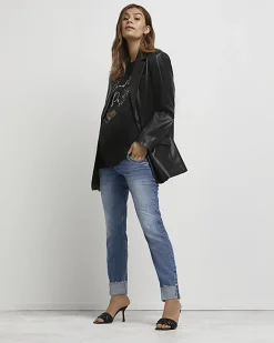 River Island graphic maternity t-shirt Black Fashion