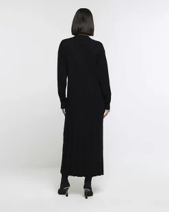 River Island high neck jumper maxi dress Black Best