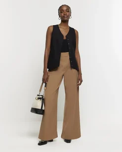 River Island high V-neck waistcoat Black Best