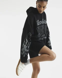 River Island high waist cycling shorts Black Fashion