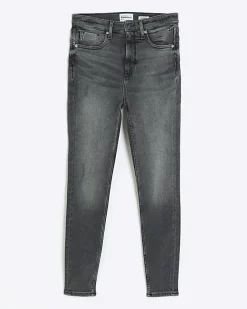 River Island high waisted bum sculpt skinny jeans Black Outlet