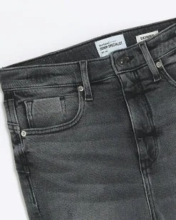 River Island high waisted bum sculpt skinny jeans Black Outlet