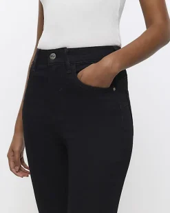 River Island high waisted bum sculpt skinny jeans Black New