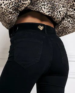River Island high waisted bum sculpt skinny jeans Black New