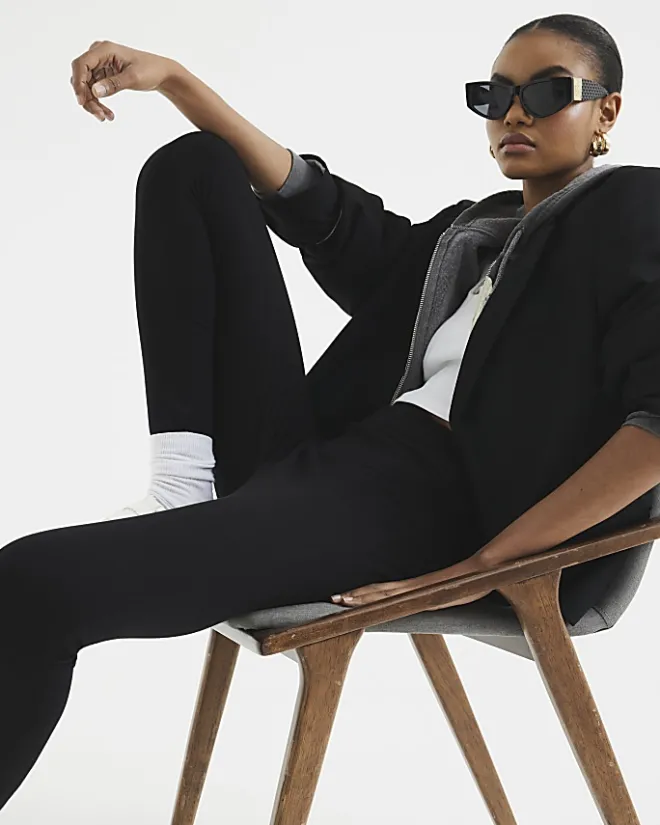 River Island high waisted leggings Black Online