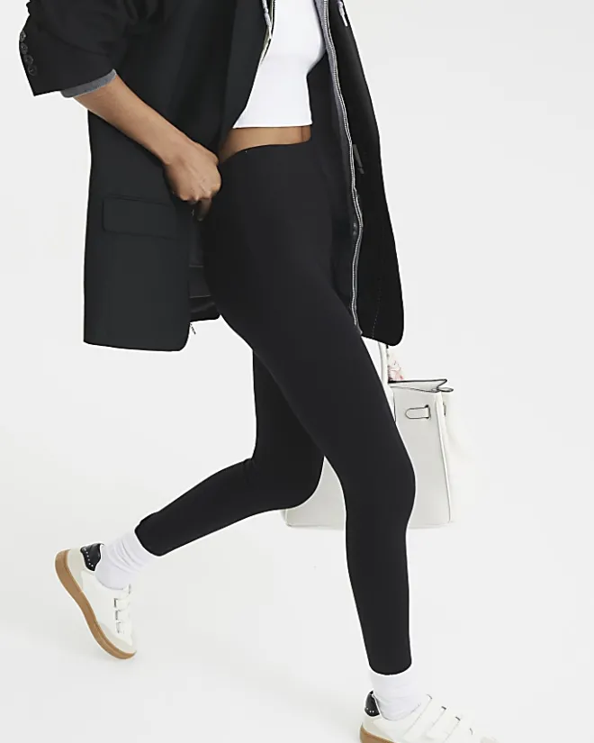 River Island high waisted leggings Black Online