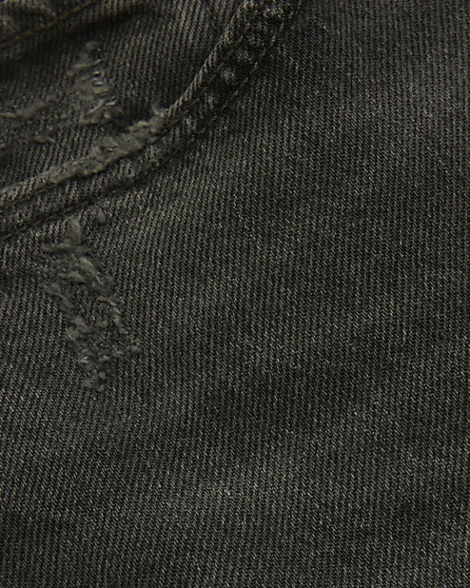 River Island high waisted stove pipe straight jeans Black Sale