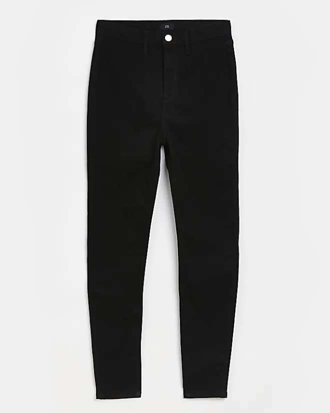 River Island high waisted super skinny jeans Black Discount
