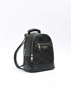 River Island jacquard backpack Black Sale
