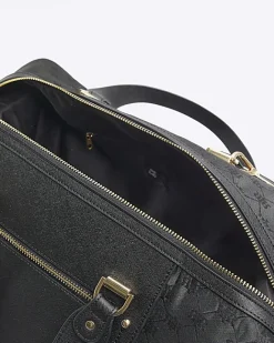 River Island jacquard RI monogram travel bag Black Best