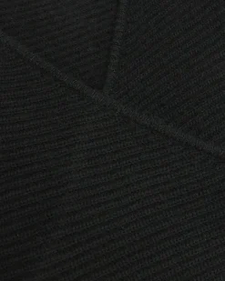 River Island knit wrap jumper midi dress Black Discount