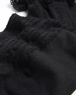 River Island lace frill ankle socks Black Sale