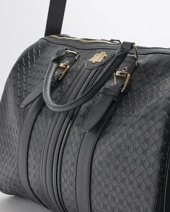 River Island large embossed RI monogram travel bag Black Best
