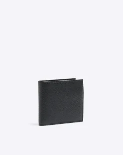 River Island leather pebbled wallet Black Hot