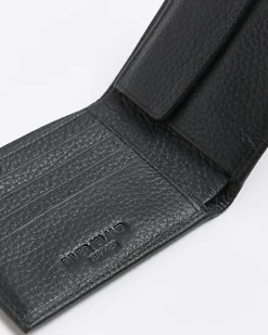 River Island leather pebbled wallet Black Hot