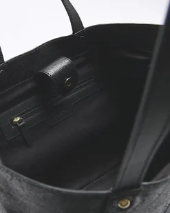River Island leather shopper bag Black Sale
