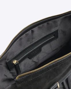 River Island leather weave shopper bag Black Sale