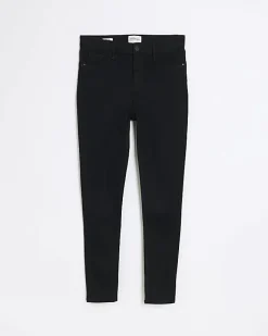River Island mid rise jeggings Black New