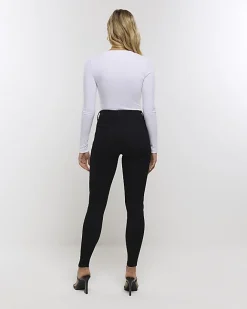 River Island mid rise jeggings Black New