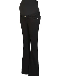River Island mid rise maternity flared jeans Black New
