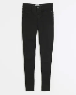 River Island Molly mid rise bum sculpt skinny jeans Black Sale