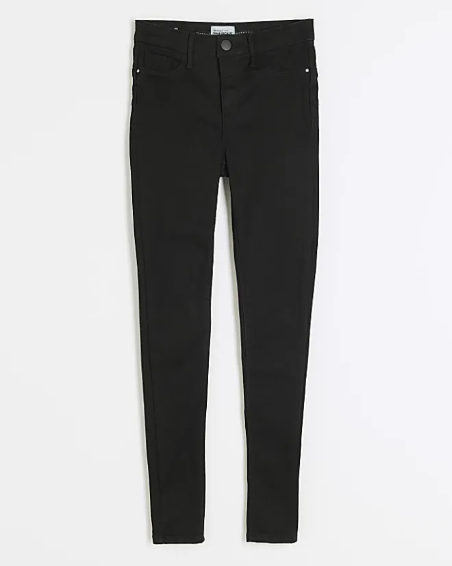 River Island Molly mid rise bum sculpt skinny jeans Black Sale