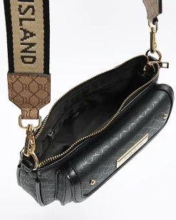 River Island monogram pouchette bag Black Best