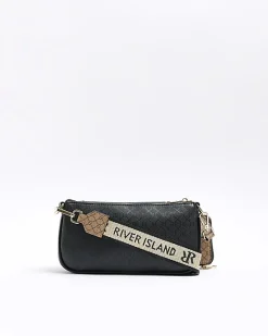 River Island monogram pouchette bag Black Best