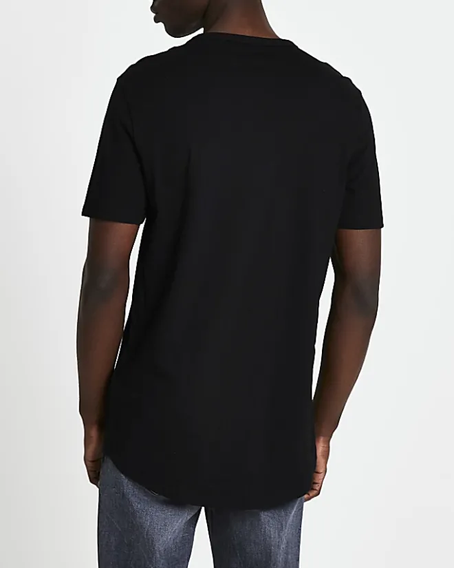 River Island multipack of 5 curve hem t-shirts Black Sale