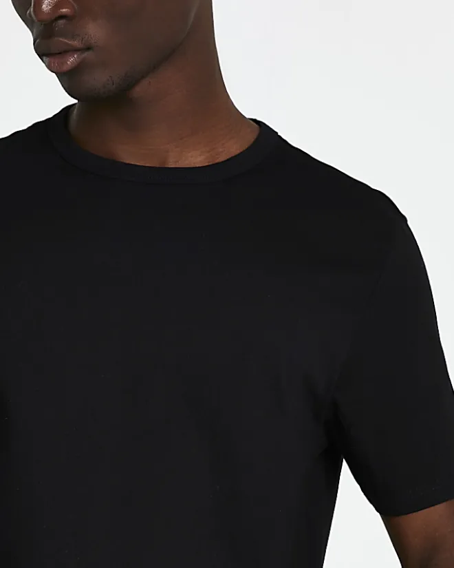River Island multipack of 5 curve hem t-shirts Black Sale