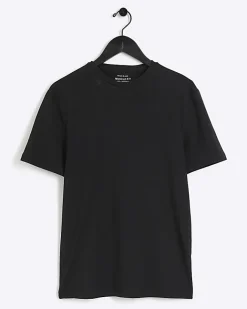 River Island multipack of 5 muscle fit t-shirts Black Outlet