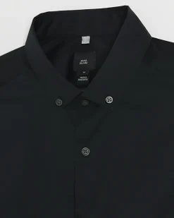 River Island muscle fit long sleeve shirt Black Best