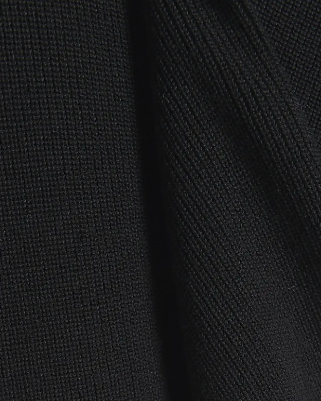 River Island muscle fit rib jumper Black Outlet