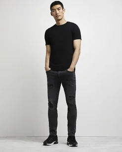 River Island muscle fit t-shirt Black Best