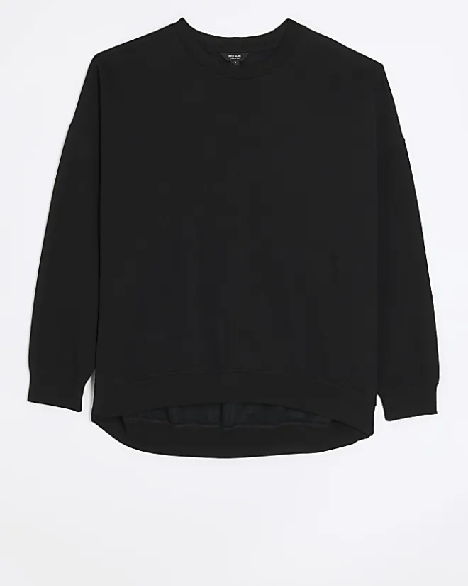 River Island oversized sweatshirt Black Hot