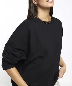 River Island oversized sweatshirt Black Hot