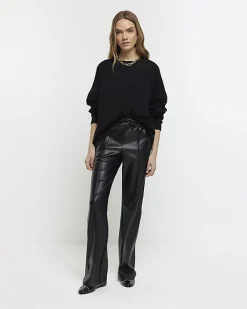 River Island oversized sweatshirt Black Hot