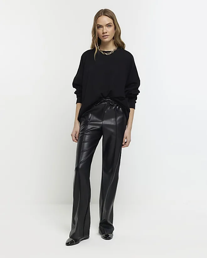 River Island oversized sweatshirt Black Hot