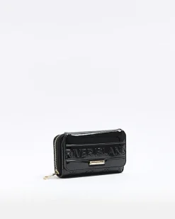 River Island patent embossed purse Black Hot