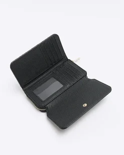 River Island patent embossed purse Black Hot