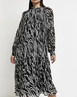 River Island printed maternity midi dress Black Best