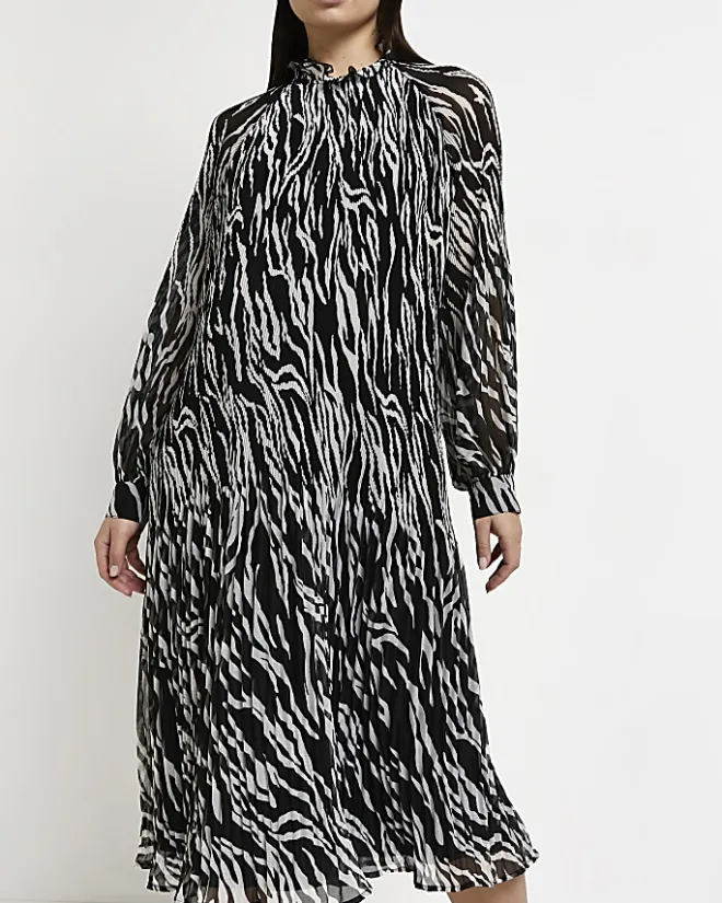 River Island printed maternity midi dress Black Best